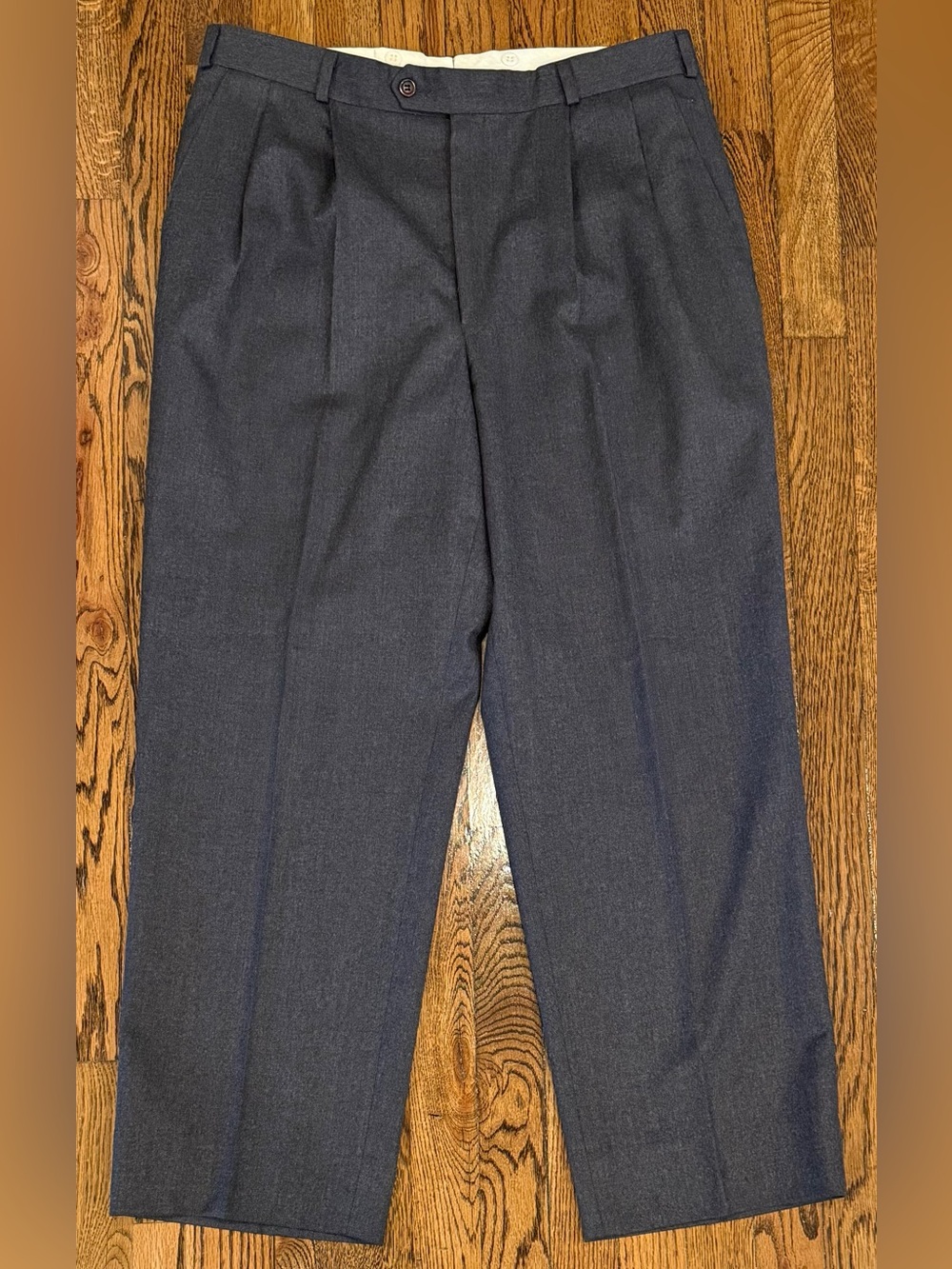 Vintage Chaps Ralph Lauren Wool Dress Pants Pleated Gray Canada Men’s 36x29.5